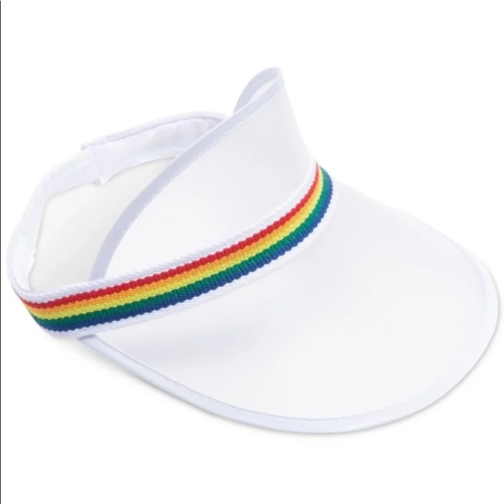 INC International Concepts Rainbow Ribbon Visor/ Pride Month
